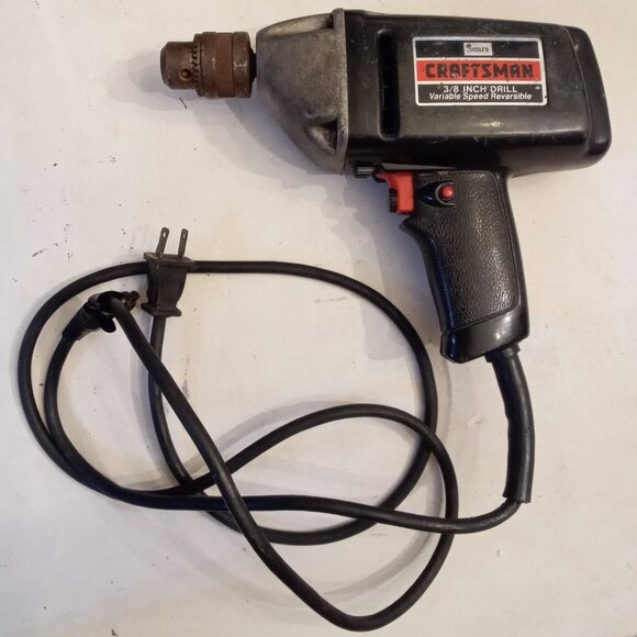 Sears Craftsman 3/8" Electric Drill Model No 315.10514 Variable Speed Reversible - Picture 1 of 3